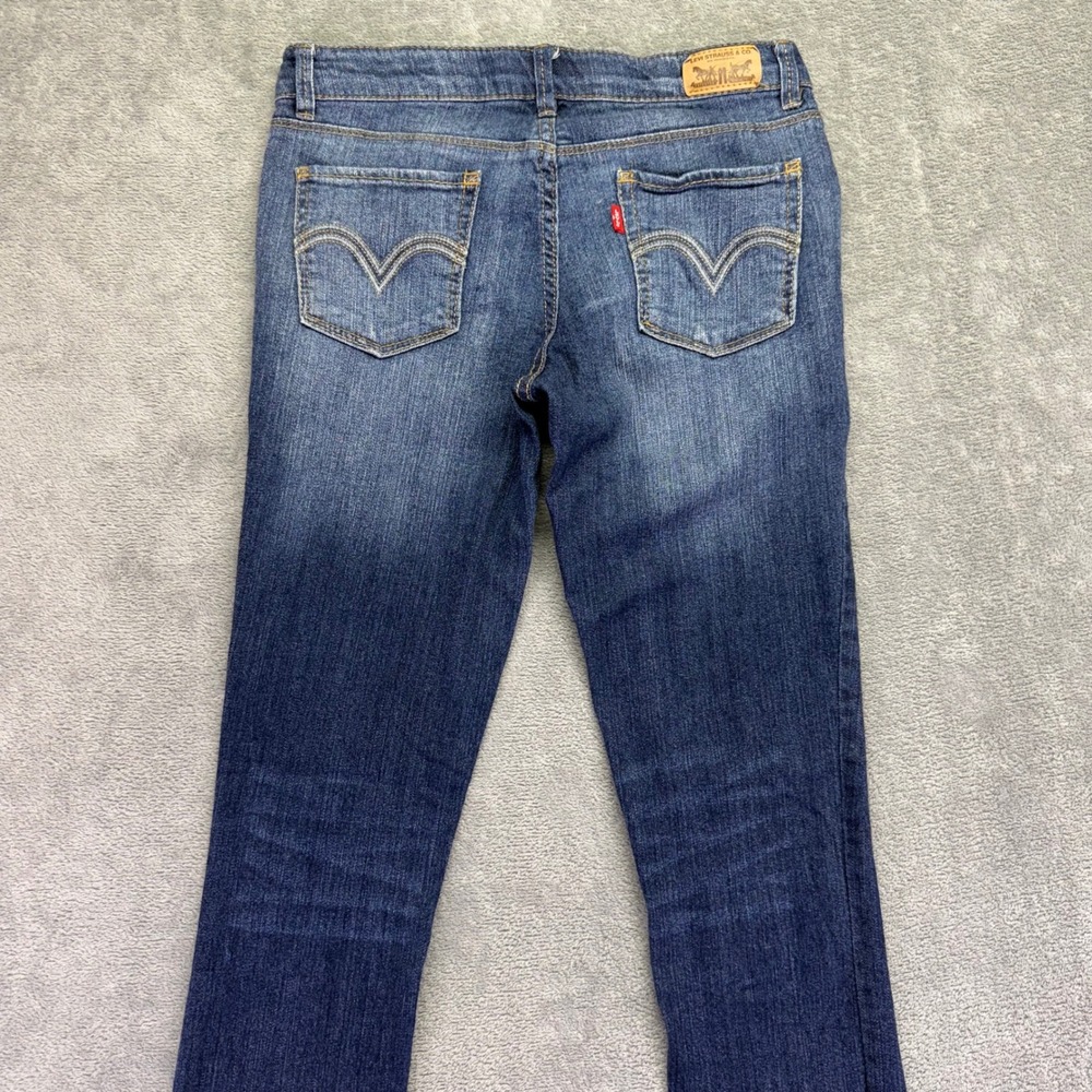 Levis Girls Skinny Jeans Blue Medium Wash Stretch Denim Size 14 Regular 1613-M41